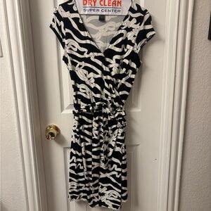 Black and White Patterned Dress
